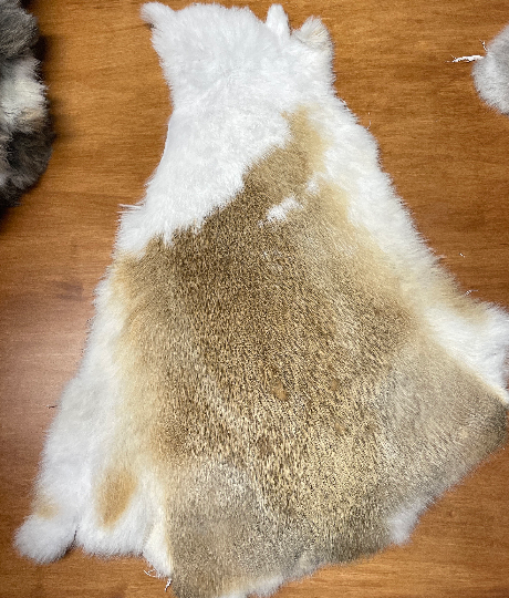 *Seconds* Assorted Natural Rabbit Fur Pelts - Craft Grade Rabbit Skins