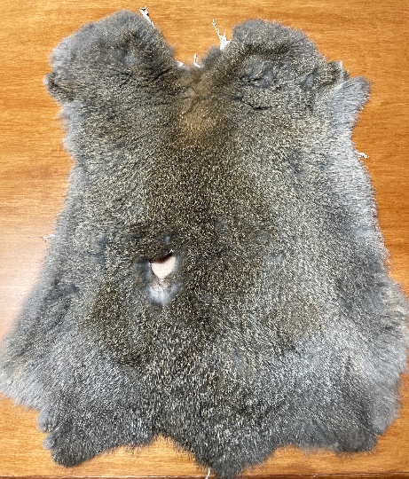 Natural Real Rabbit Skin Fur Pelts Craft Hide Decorative 2 Pack